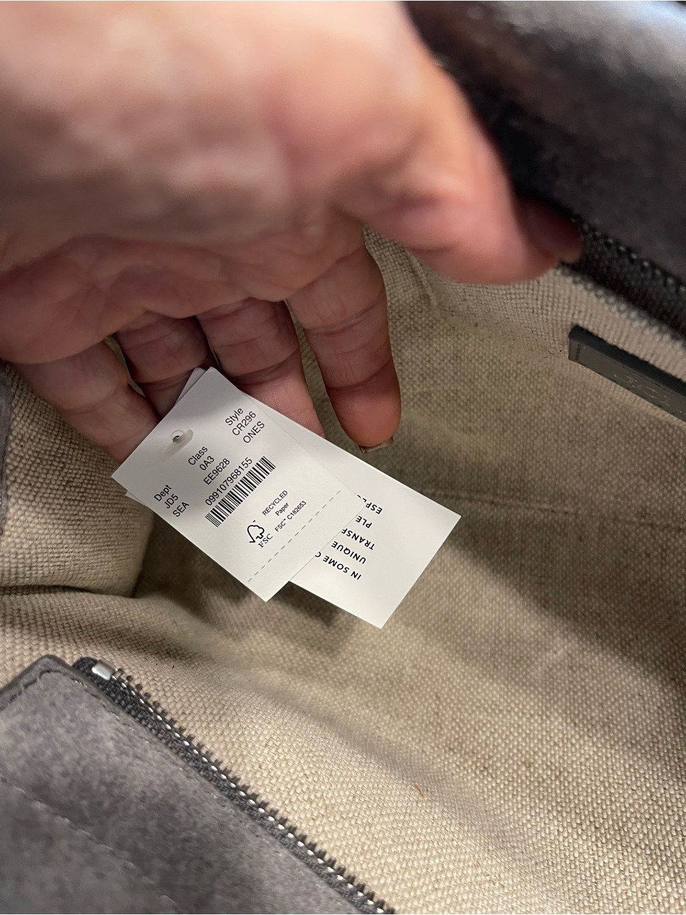 J. Crew Light Gray Suede Shoulder Bag - Picture 8 of 8